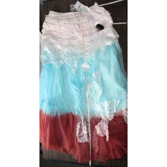etc. Vintage 90's Deadstock Fairy Magical Asymmetrical Ombre Skirt Small - Picture 8 of 13
